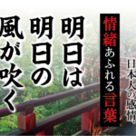 【明日は明日の風が吹く】－ 現代に使いたい日本人の感情、情緒あふれる言葉