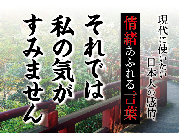 【それでは私の気がすみません】－ 現代に使いたい日本人の感情、情緒あふれる言葉