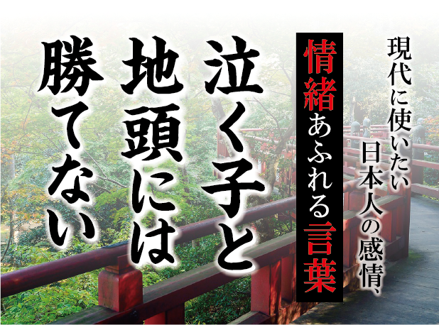 【泣く子と地頭（じとう）には勝てない】－ 現代に使いたい日本人の感情、情緒あふれる言葉