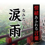 【涙雨（なみだあめ）】－ 現代に使いたい日本人の感情、情緒あふれる言葉