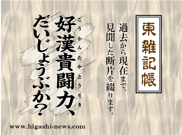 東 雑記帳 － 好漢貴闘力、だいじょうぶか！？